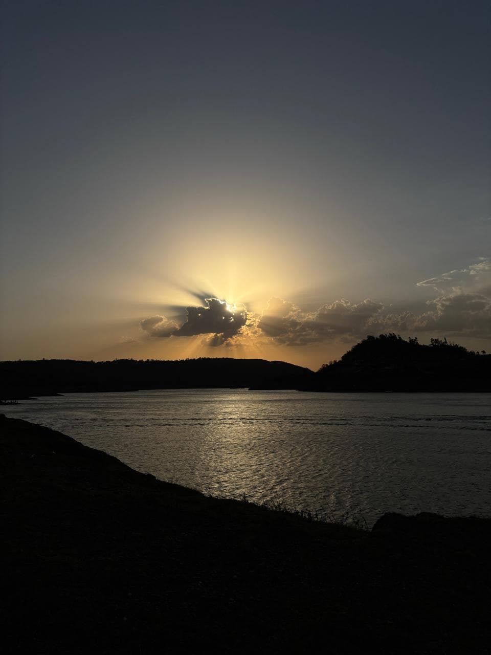 Sunset over the lake