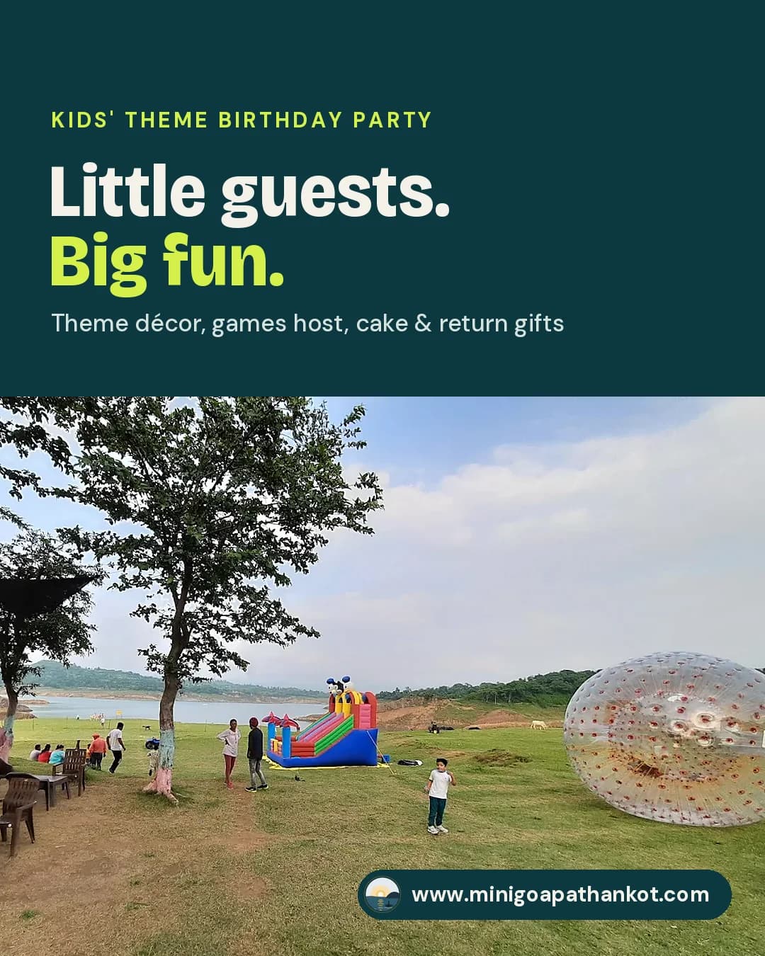 Kids' Theme Birthday Party — Theme décor, games host, cake & return gifts